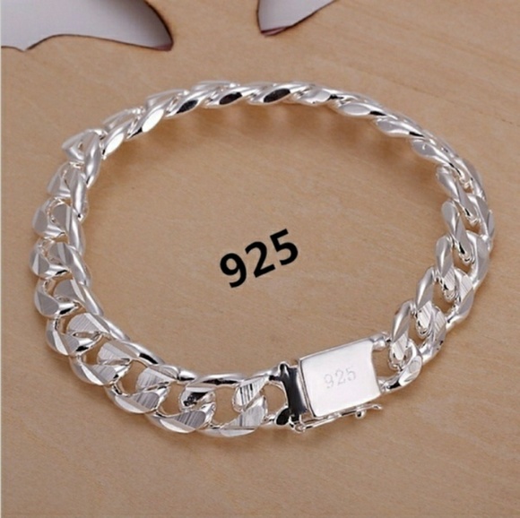 Other - 925 Sterling Silver Men's Chain Bracelet